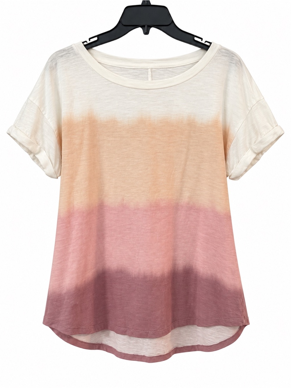 Maurices 24/7 Peach Pink Mauve Ombré Tee